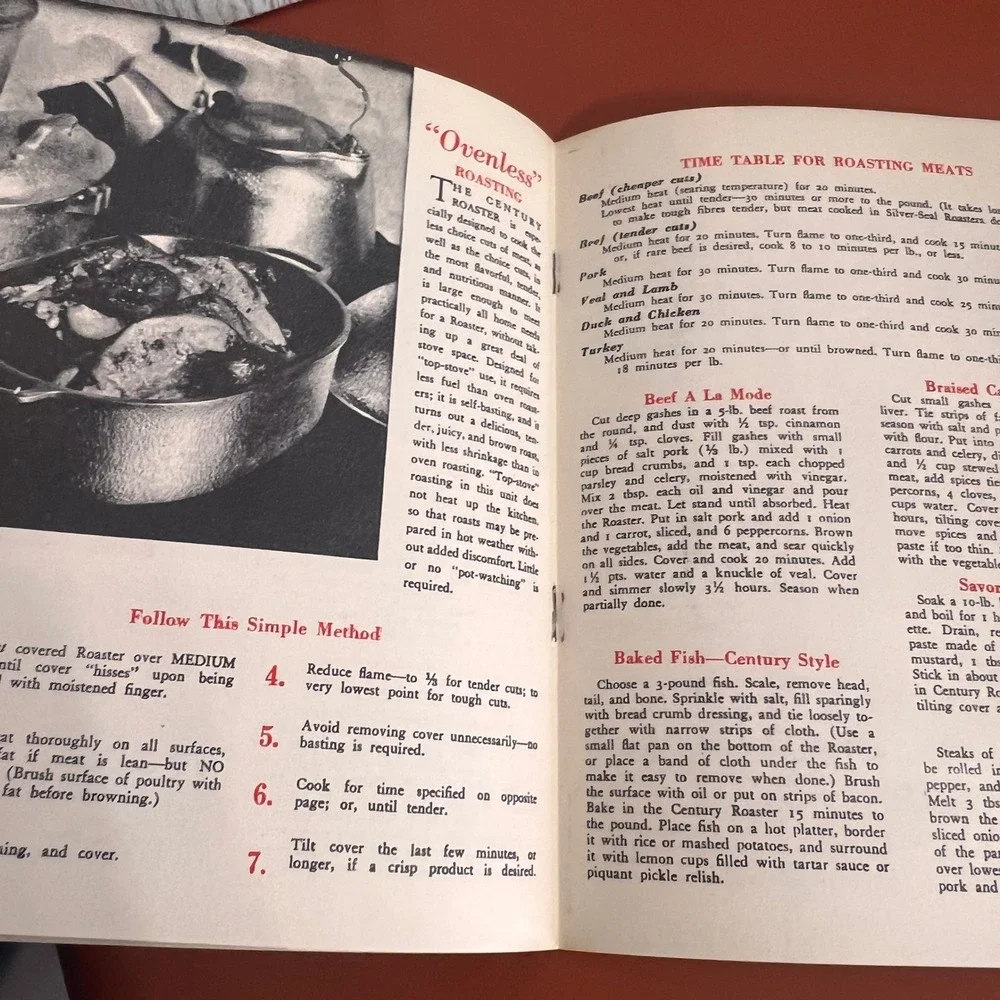Vintage Century Silver-Seal Cookery Booklet Century Metalcraft Corp Chicago